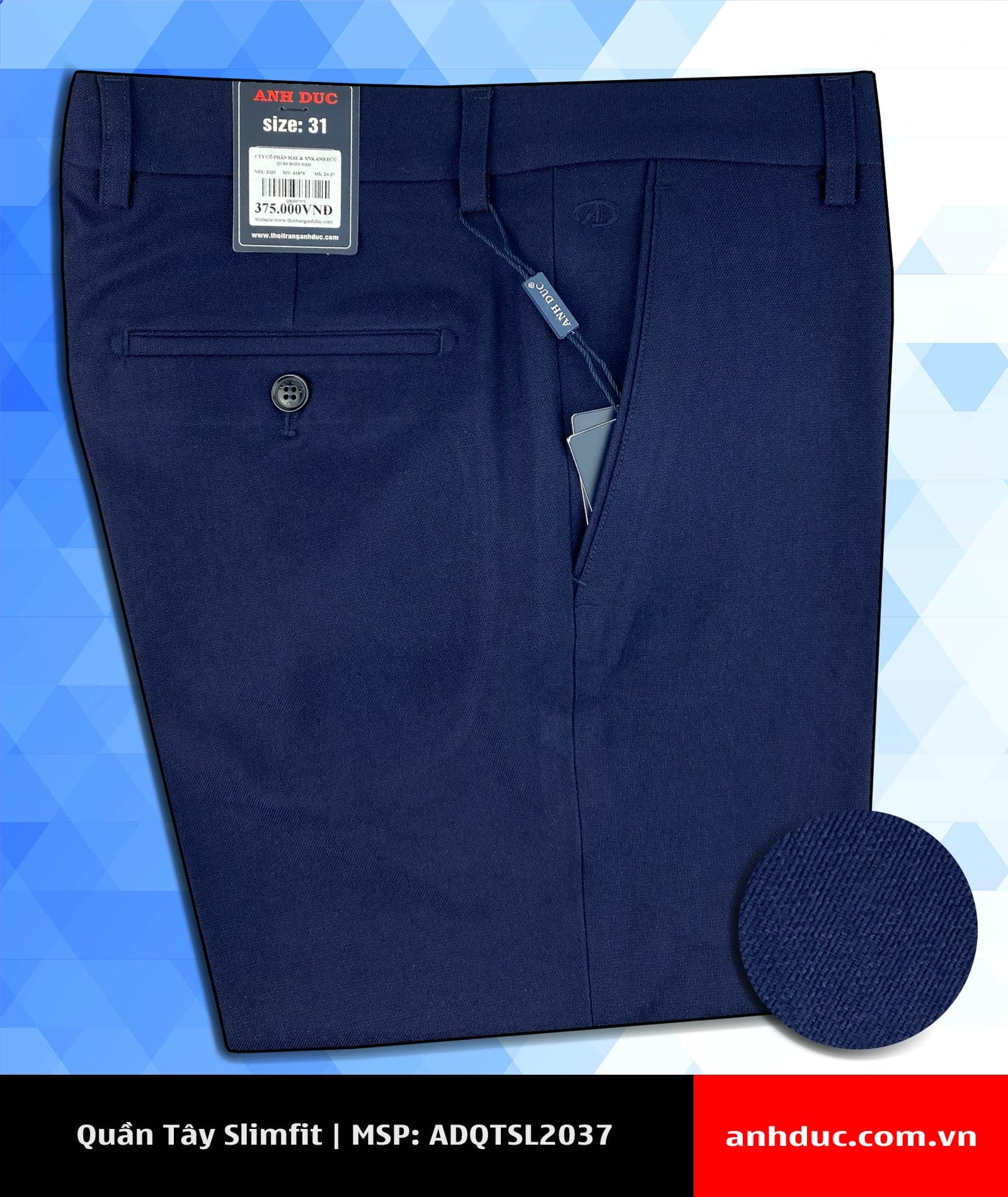 Quần Tây Nam Slimfit – Anh Đức