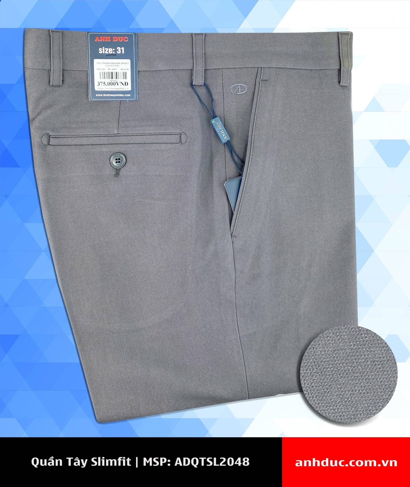 Quần Tây Nam Slimfit – Anh Đức