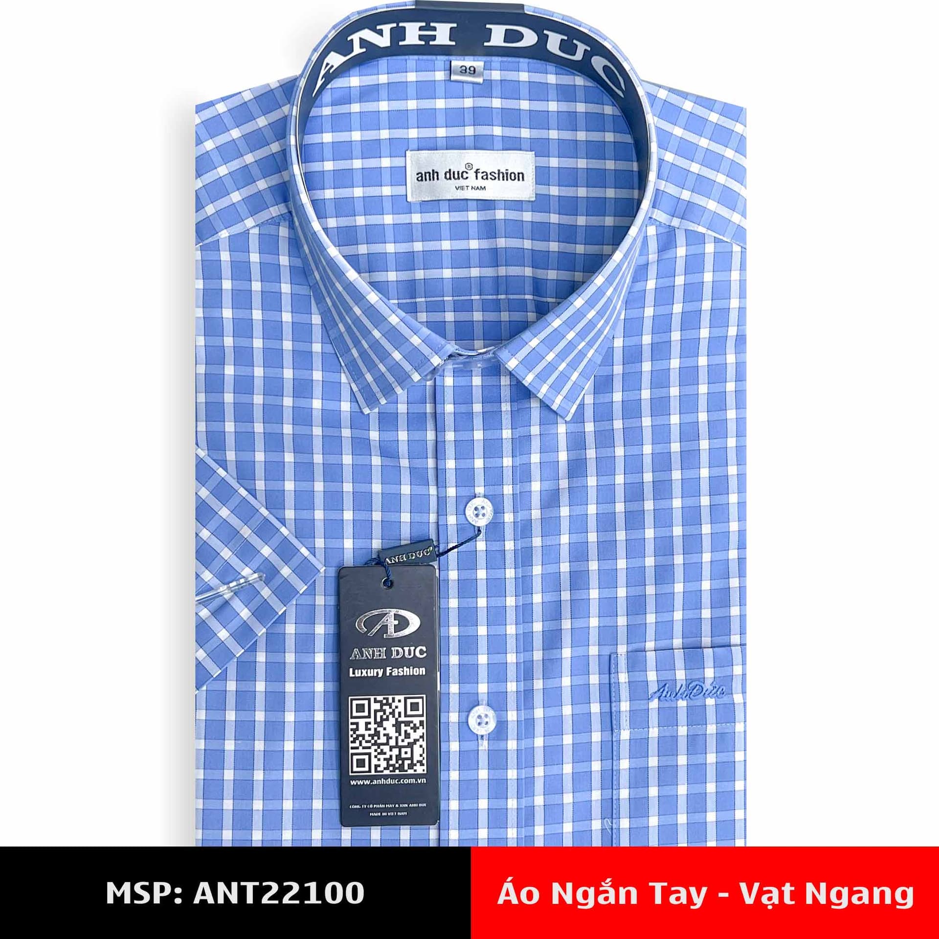 Áo Sơ Mi Nam Tay Ngắn – Vạt Ngang