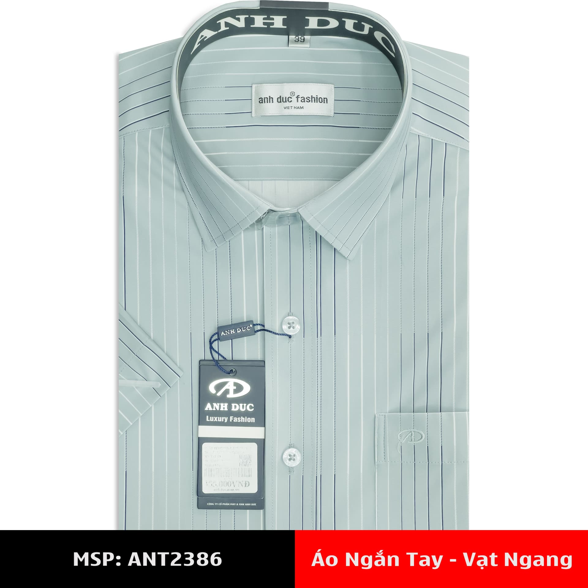 áo sơ mi tay ngắn vạt ngang Anh Đức