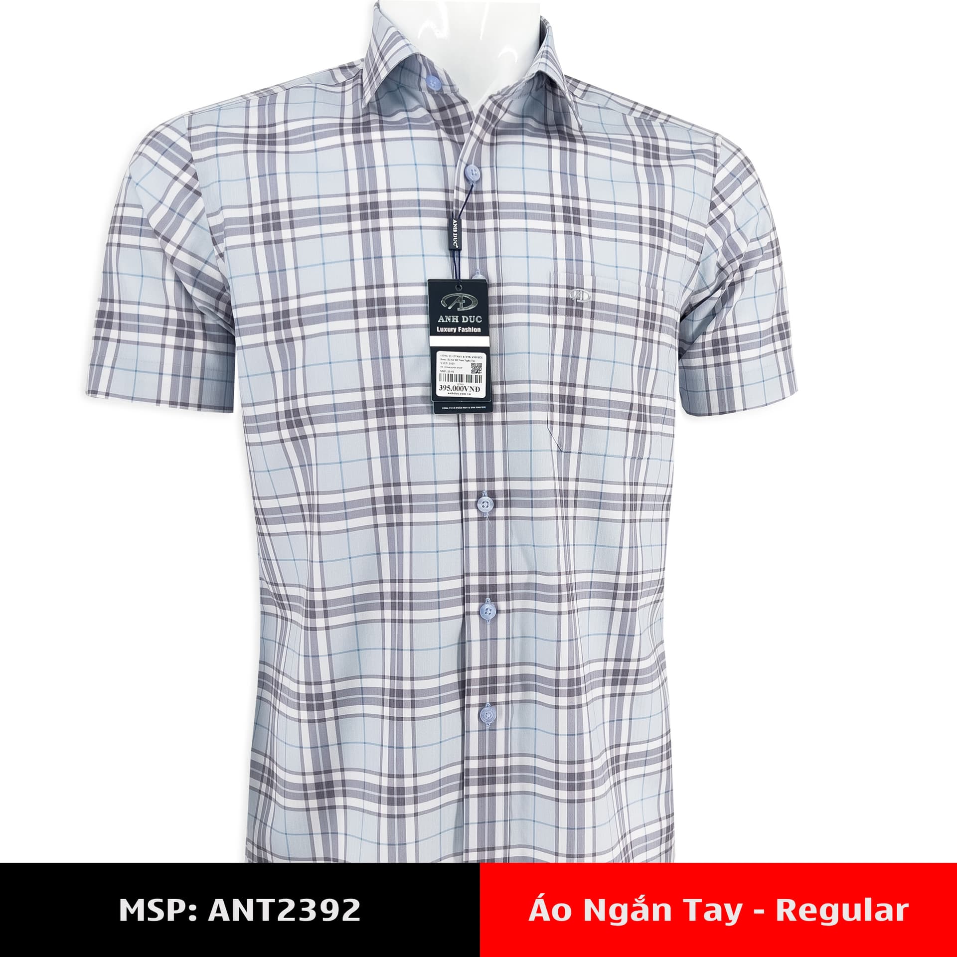 áo sơ mi tay ngắn vạt ngang Anh Đức
