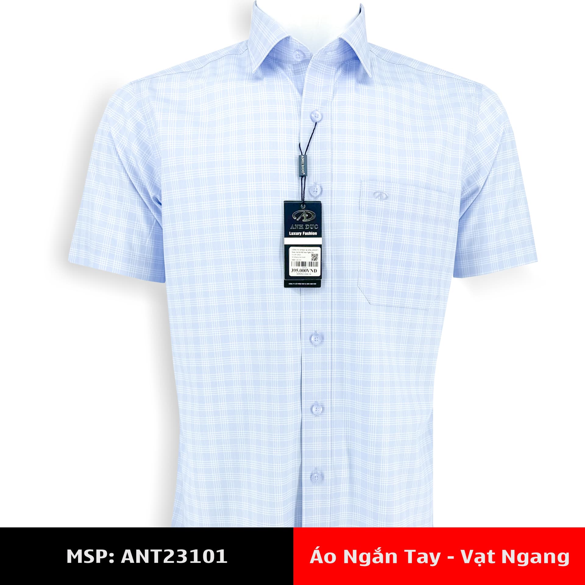 Áo Sơ Mi Tay Ngắn Vạt Ngang Anh Đức