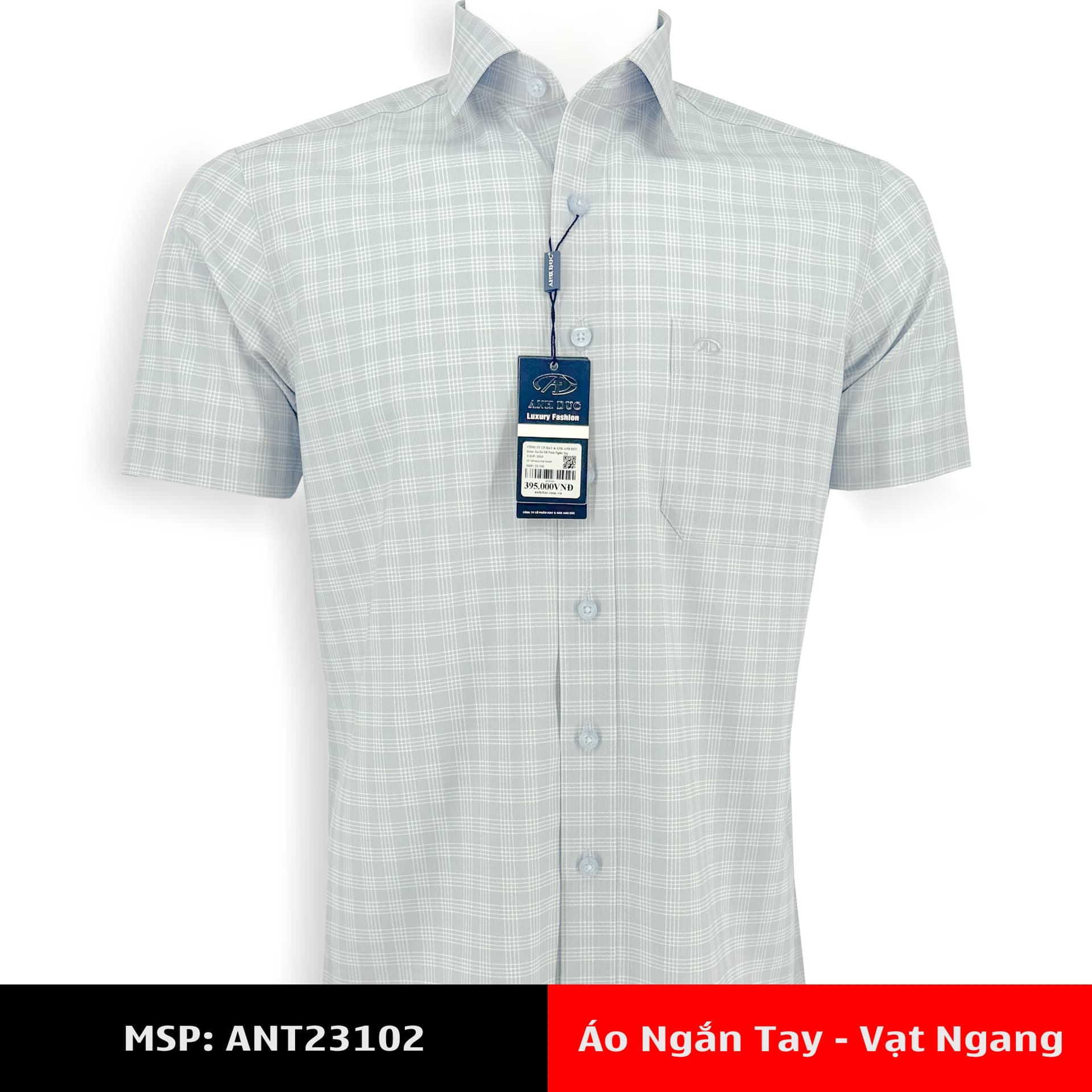 Áo Sơ Mi Tay Ngắn Vạt Ngang Anh Đức