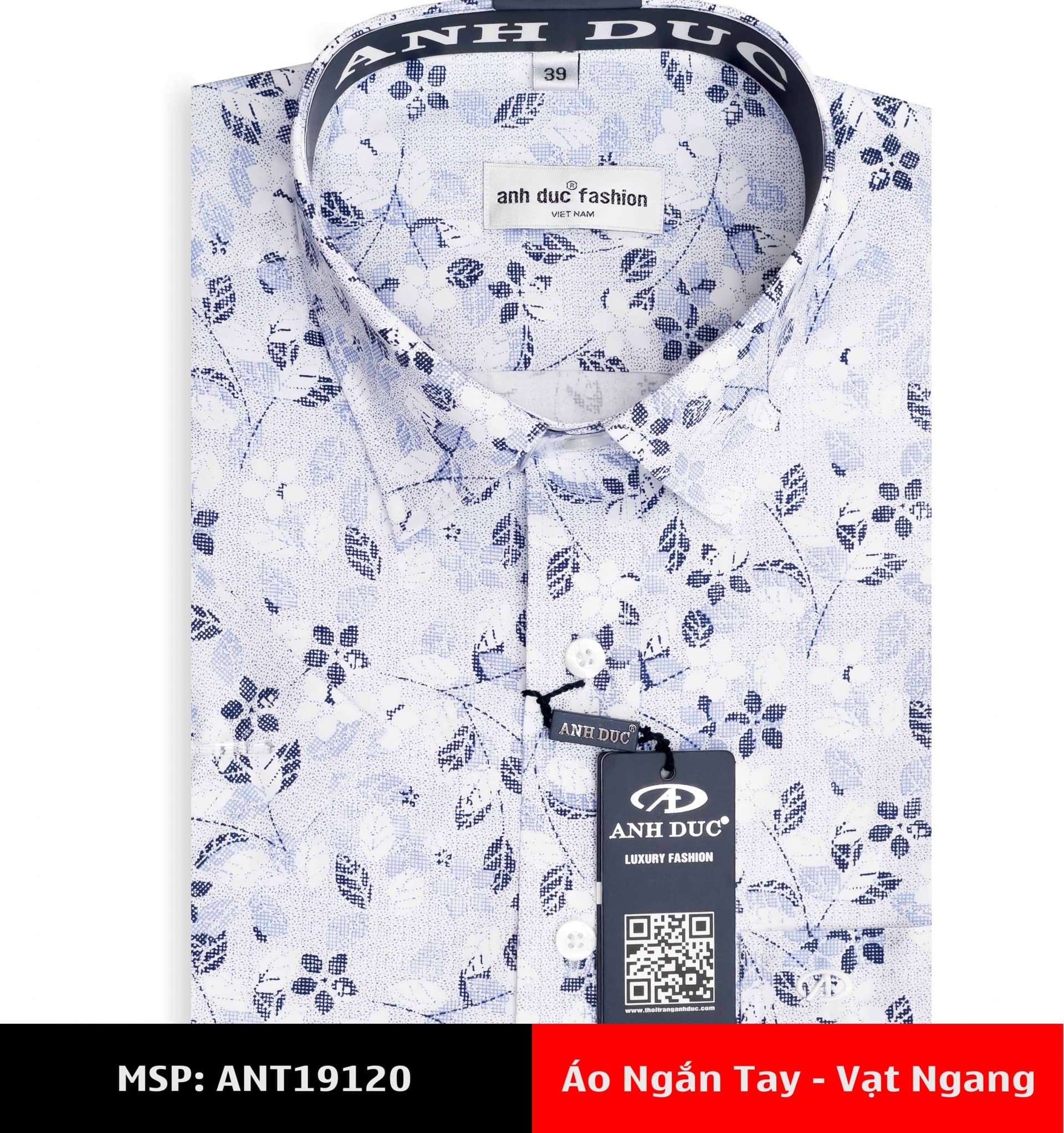 Áo Sơ Mi Nam Tay Ngắn Vạt Ngang