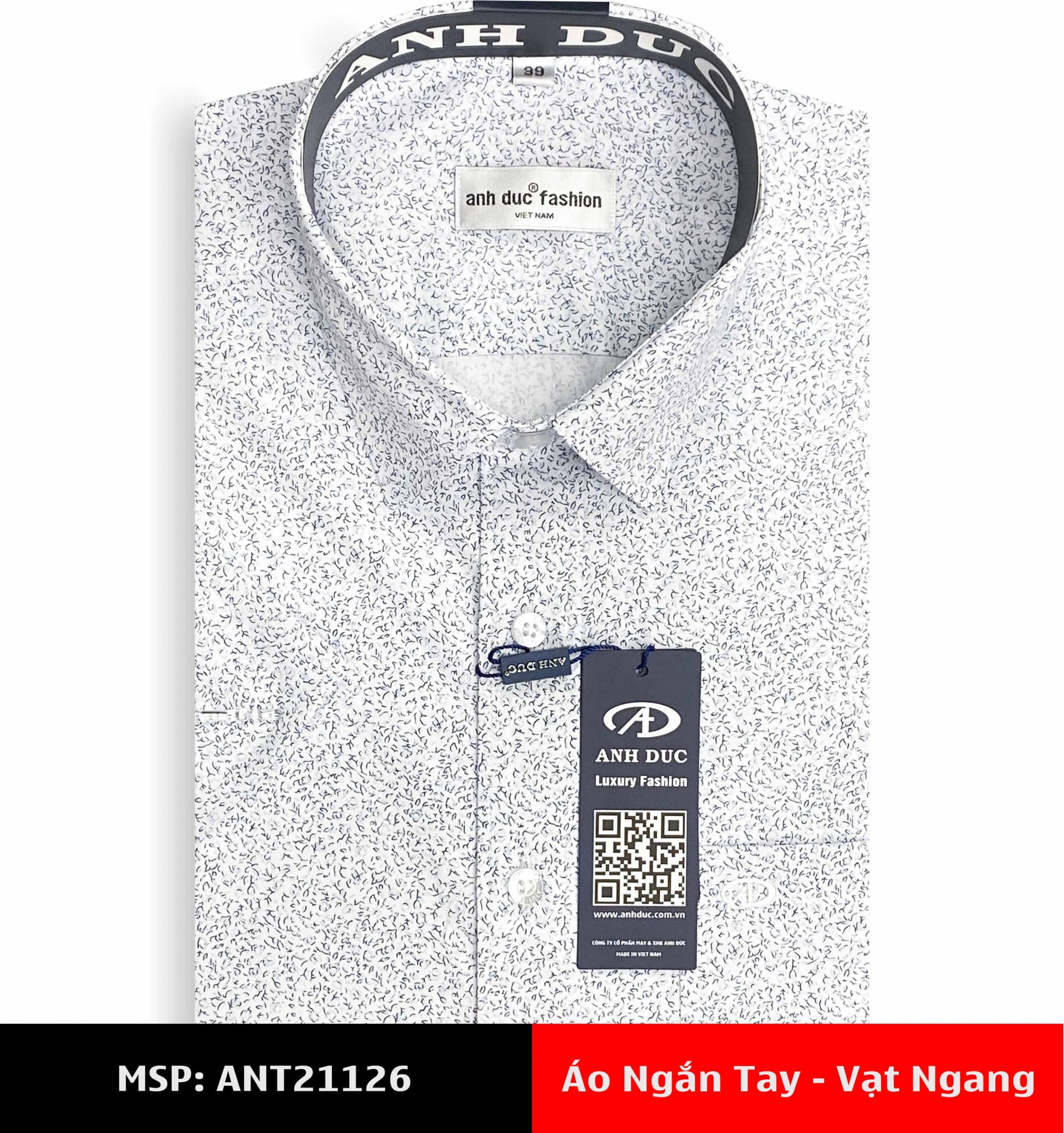 Áo Sơ Mi Nam Tay Ngắn Vạt Ngang
