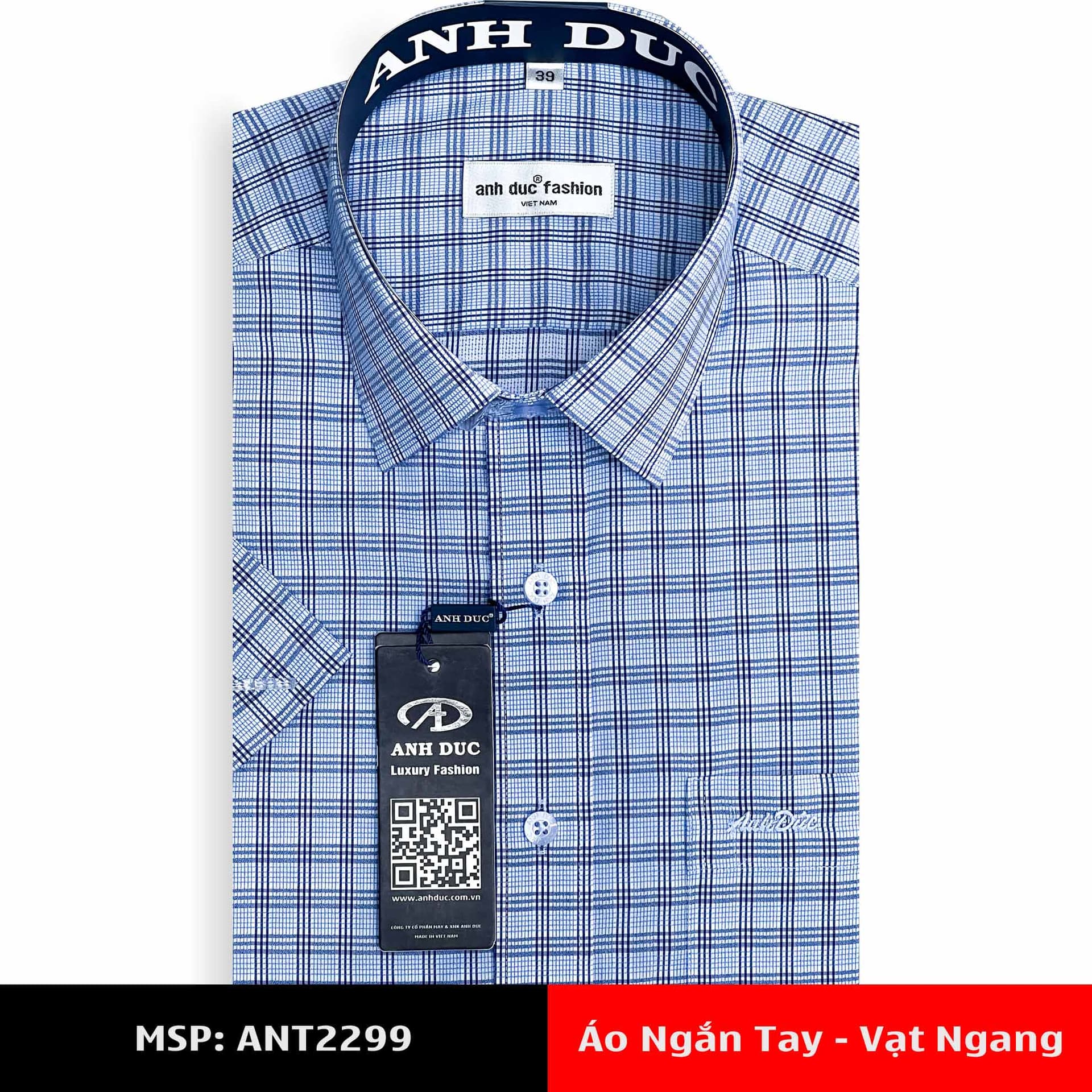 Áo Sơ Mi Nam Tay Ngắn – Vạt Ngang